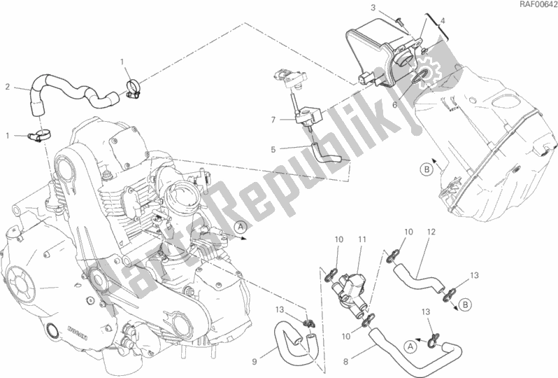 Toutes les pièces pour le Système D'air Secondaire du Ducati Scrambler Icon Dark Thailand 803 2020